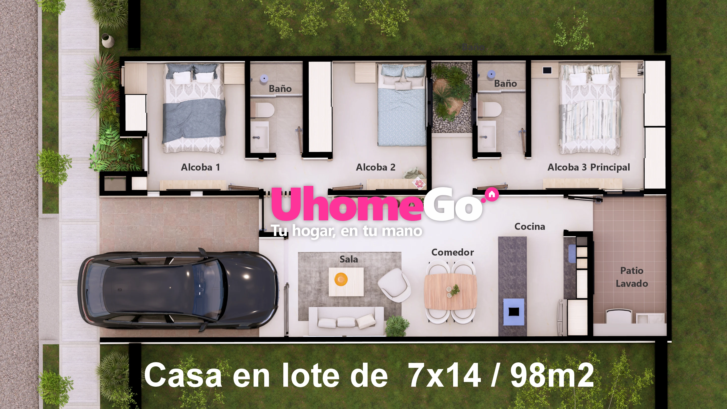Casa UHG-05 uhomego.co planos listos para construir